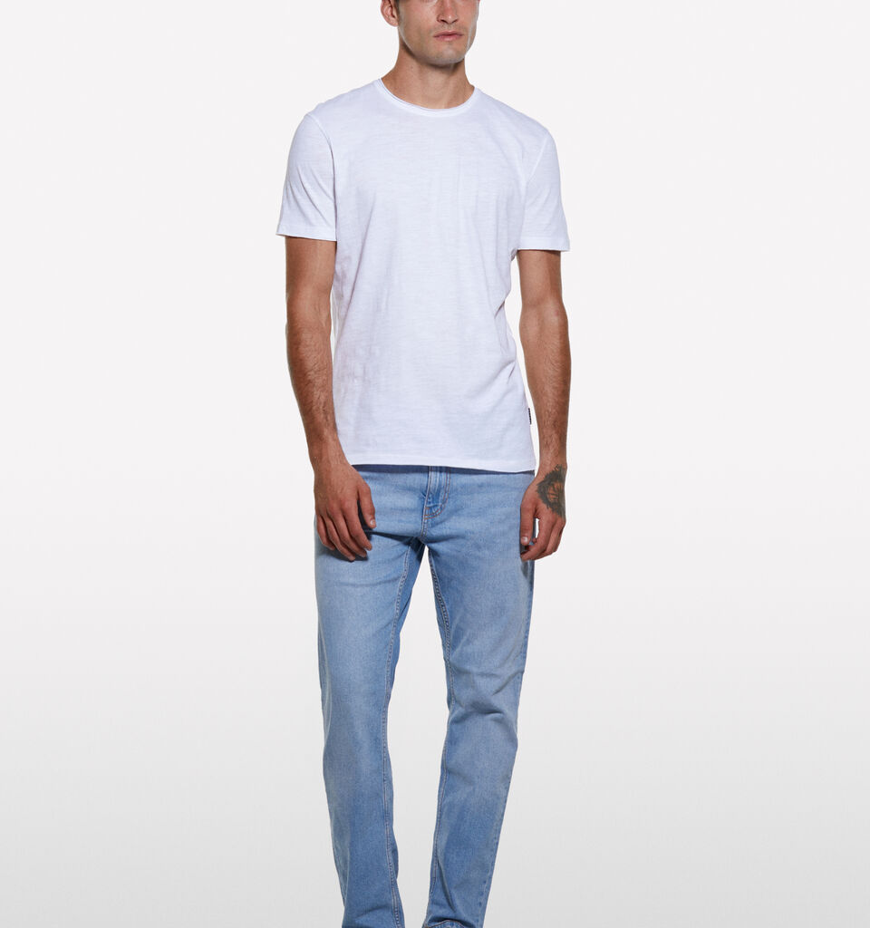 T-shirt a maniche corte slim fit bianca - t-shirt a manica corta da uomo - Bianco | Sisley image number 1